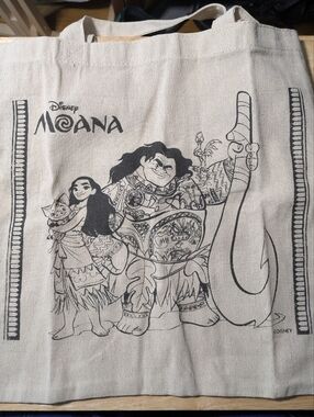 Disney Movie Club Exclusive Moana & Maui Jute Tote Bag - NWT